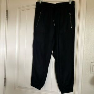 Athleta black linen jogger